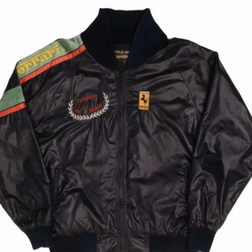 VINTAGE FORMULA 1 FERRARI CAMPIONE DEL MONDO BOMBER JACKET 1980S SIZE LARGE Publish