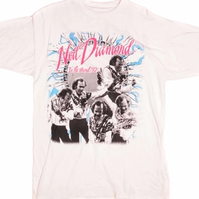 Easygoing Design VINTAGE NEIL DIAMOND IN THE ROUND TEE SHIRT 1992 SIZE LARGE