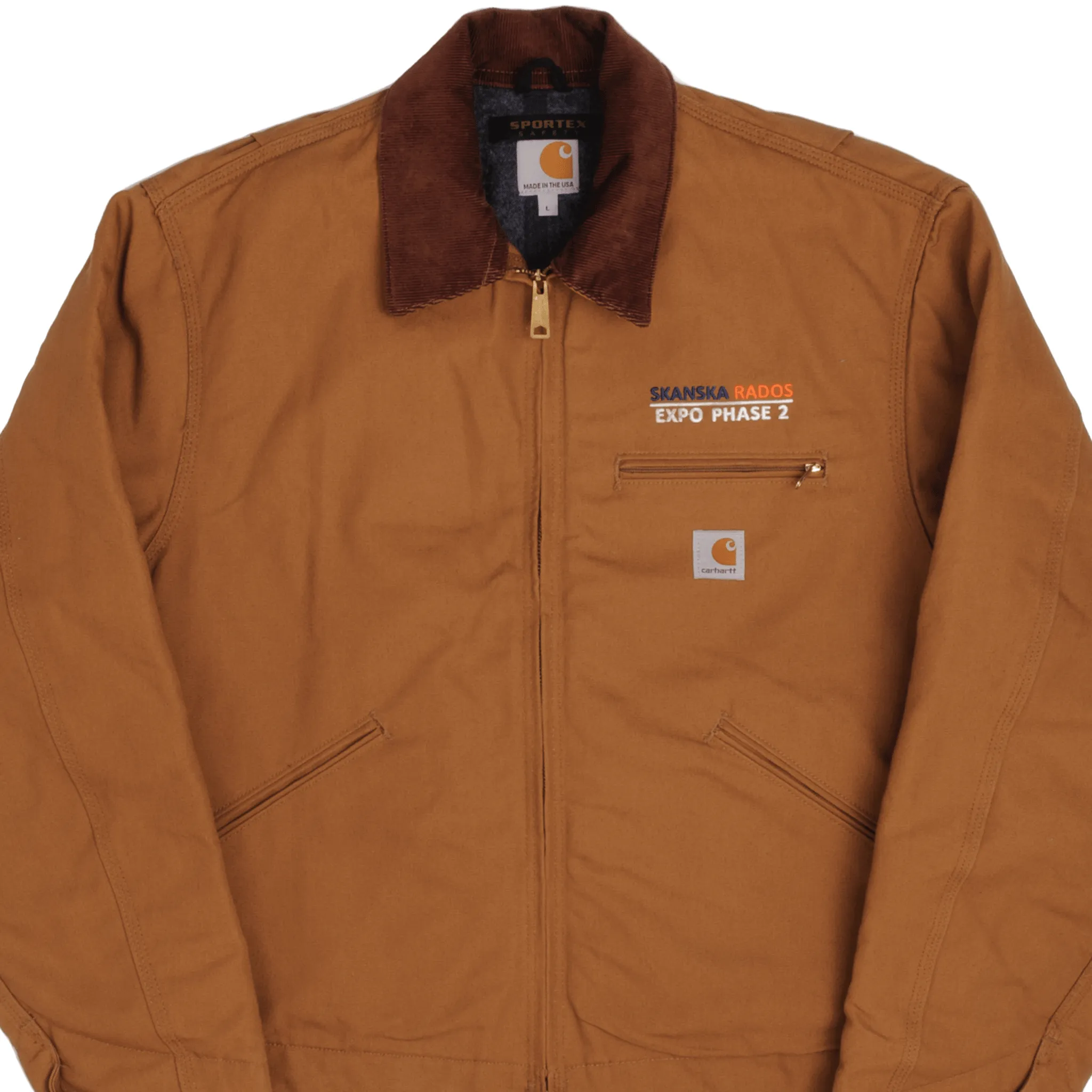 Flexible Hood VINTAGE CARHARTT DETROIT WORKER J001 JACKET 1990S LARGE MADE USA DEADSTOCK