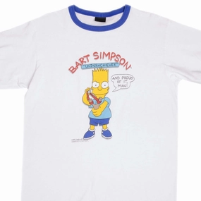Comfy Look Wear Simple Look VINTAGE THE SIMPSONS BART TEE SHIRT 1989 SIZE LARGE MADE IN USA