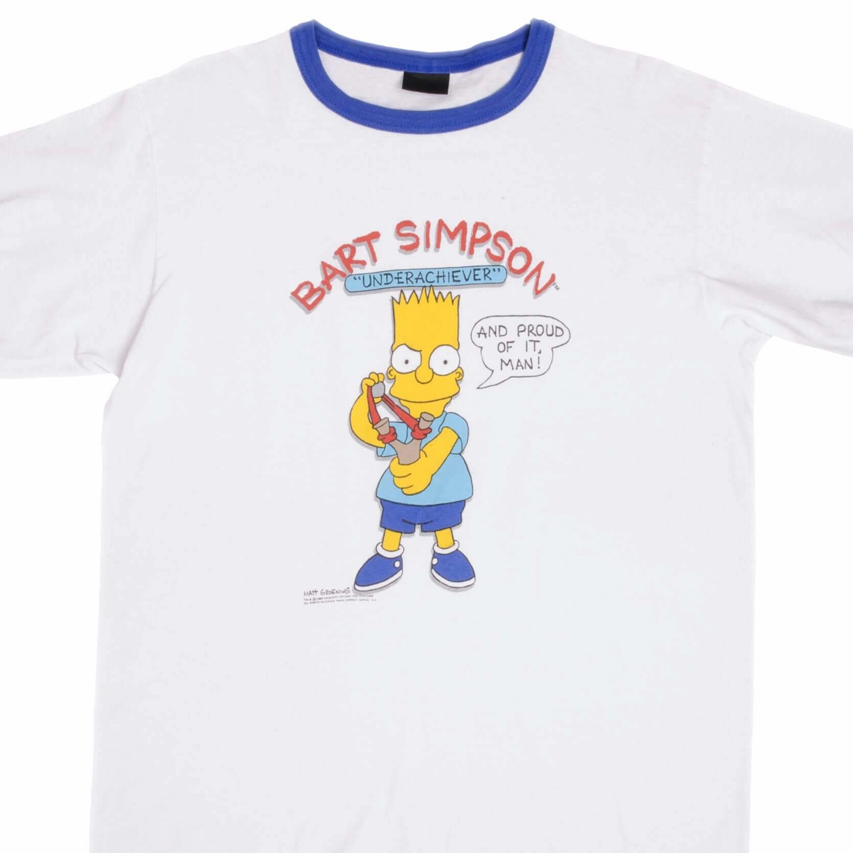 Comfy Look Wear Simple Look VINTAGE THE SIMPSONS BART TEE SHIRT 1989 SIZE LARGE MADE IN USA