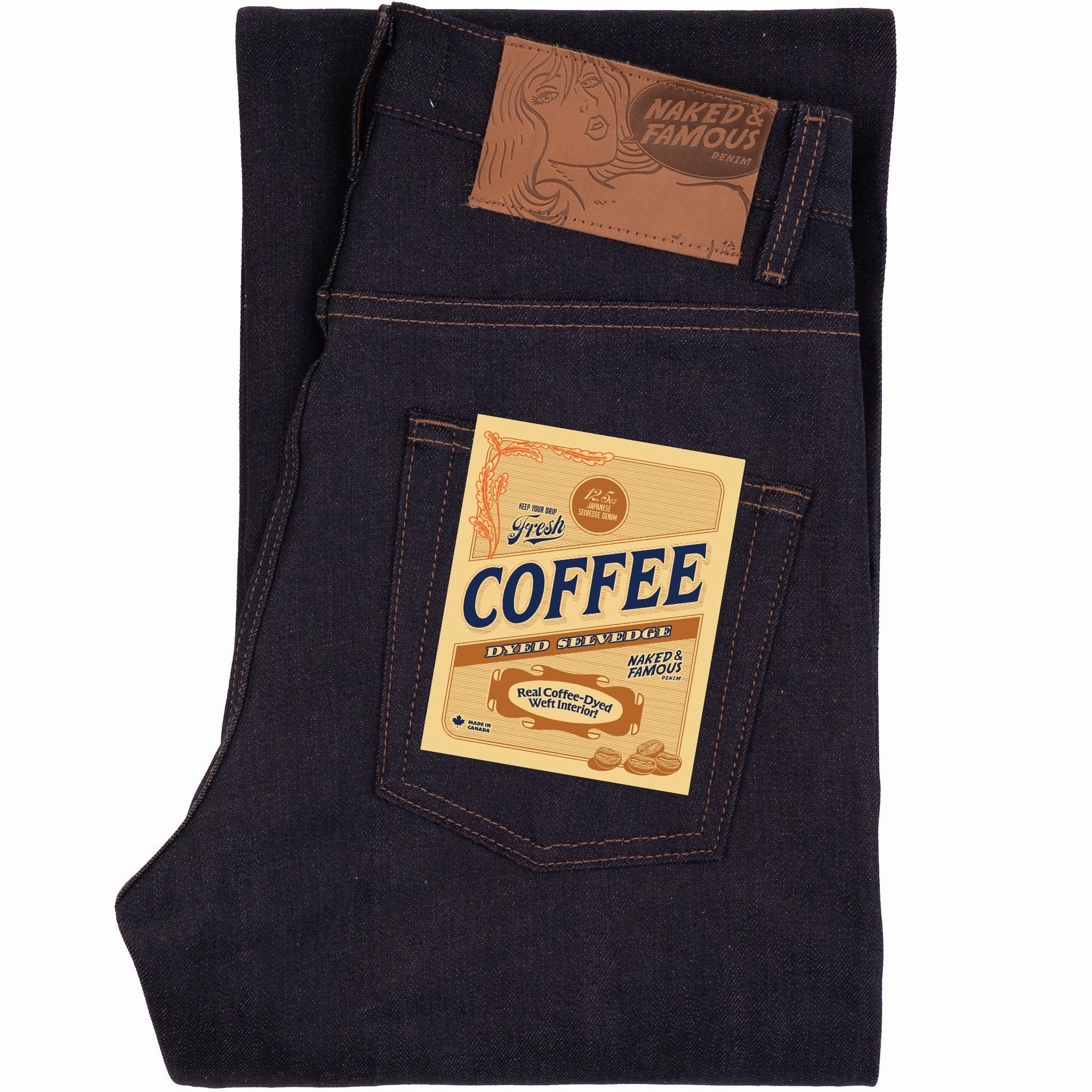 Strong Guy - Coffee Dye Selvedge - Indigo Suitable Fit
