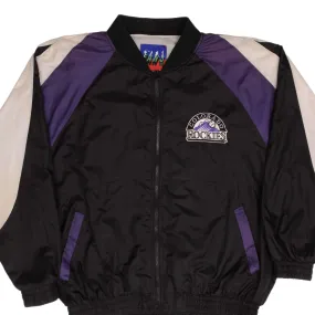 VINTAGE MLB COLORADO ROCKIES NYLON WINDBREAKER JACKET 1990S SIZE LARGE Fashionable Outerwear