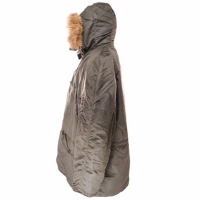 VINTAGE USAF N-3B N3B FLIGHT PARKA 1964 VIETNAM WAR SIZE XL Quick Release Fasteners Seamless Welded Construction