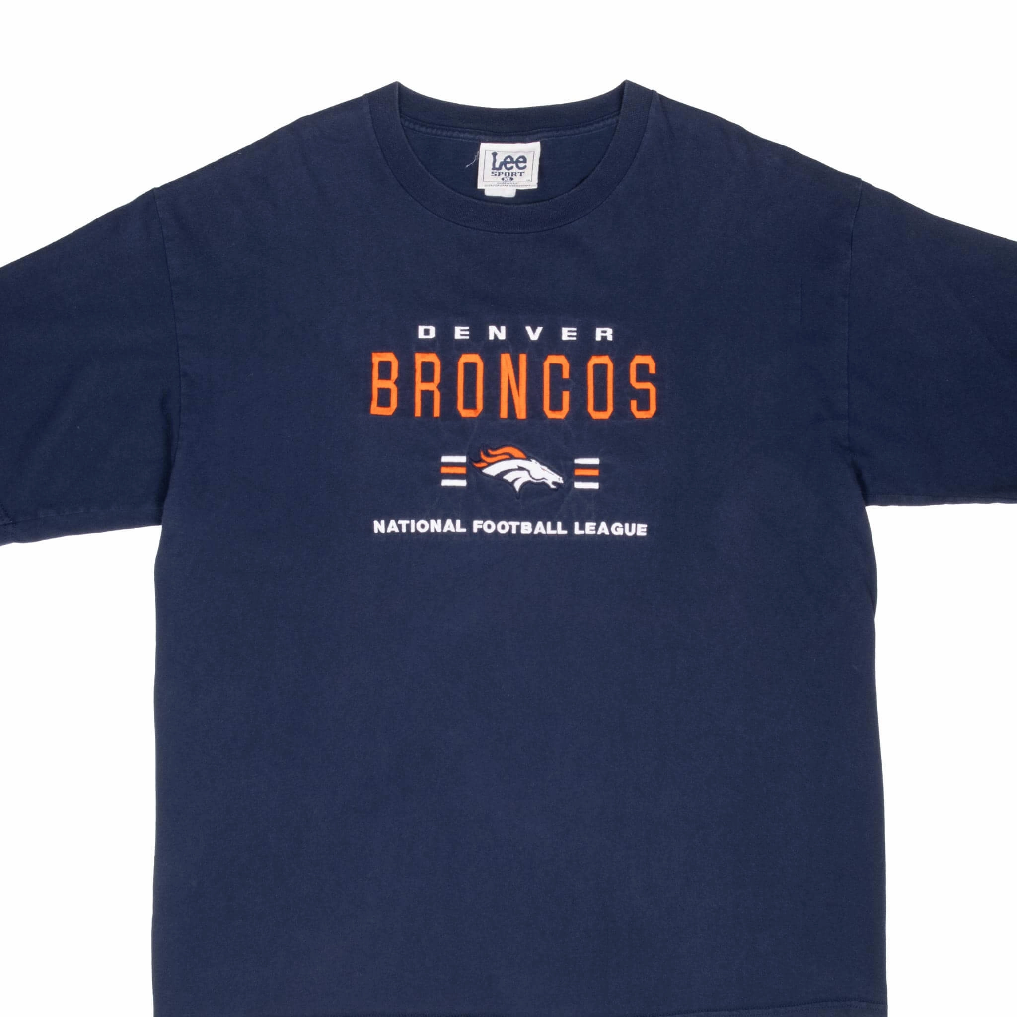 Bold colors Classic Comfort Style VINTAGE NFL DENVER BRONCOS EMBROIDERED 1990S TEE SHIRT XL MADE IN USA