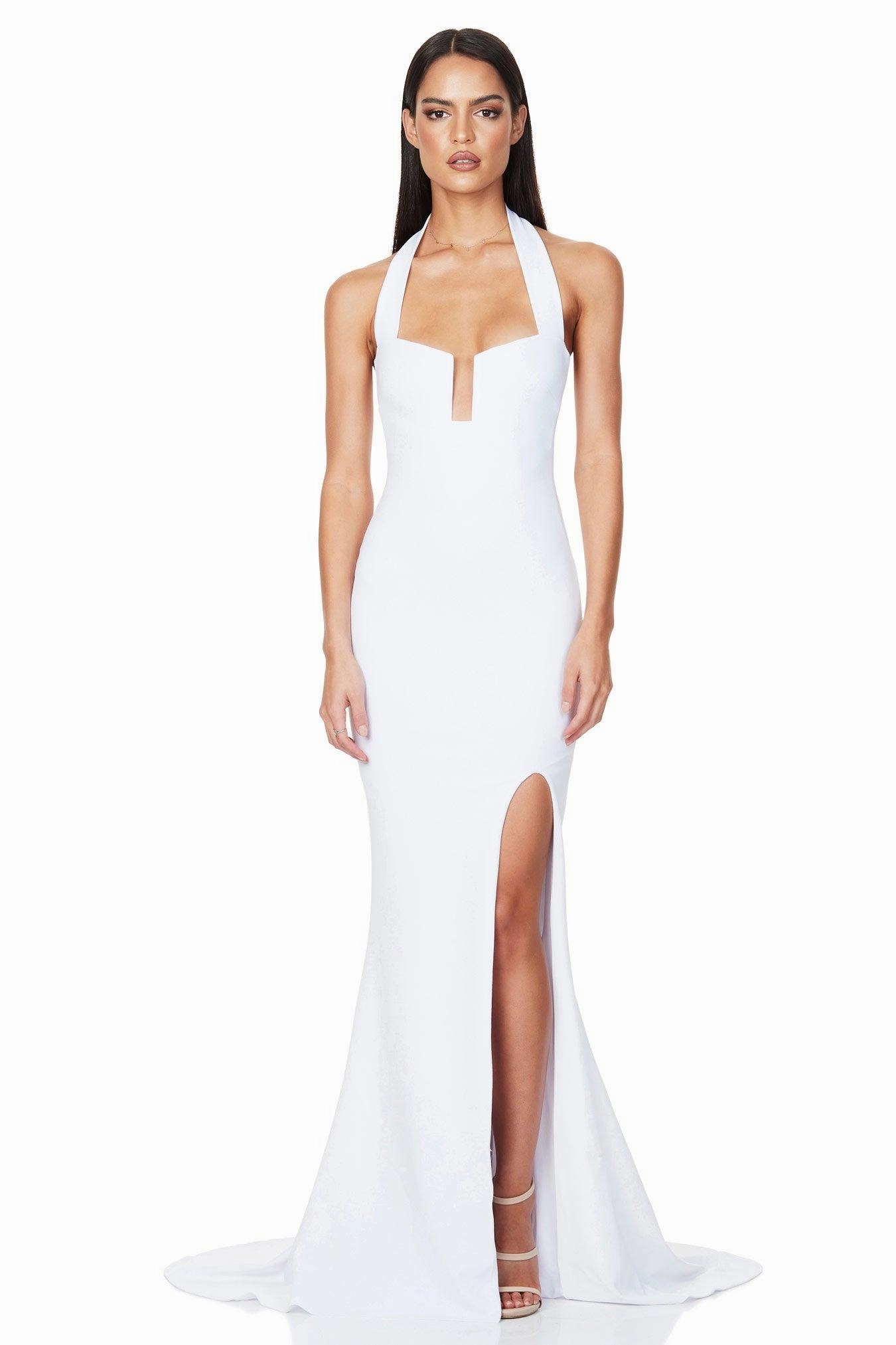 Urban Light V Neckline Nookie Destiny Gown - White