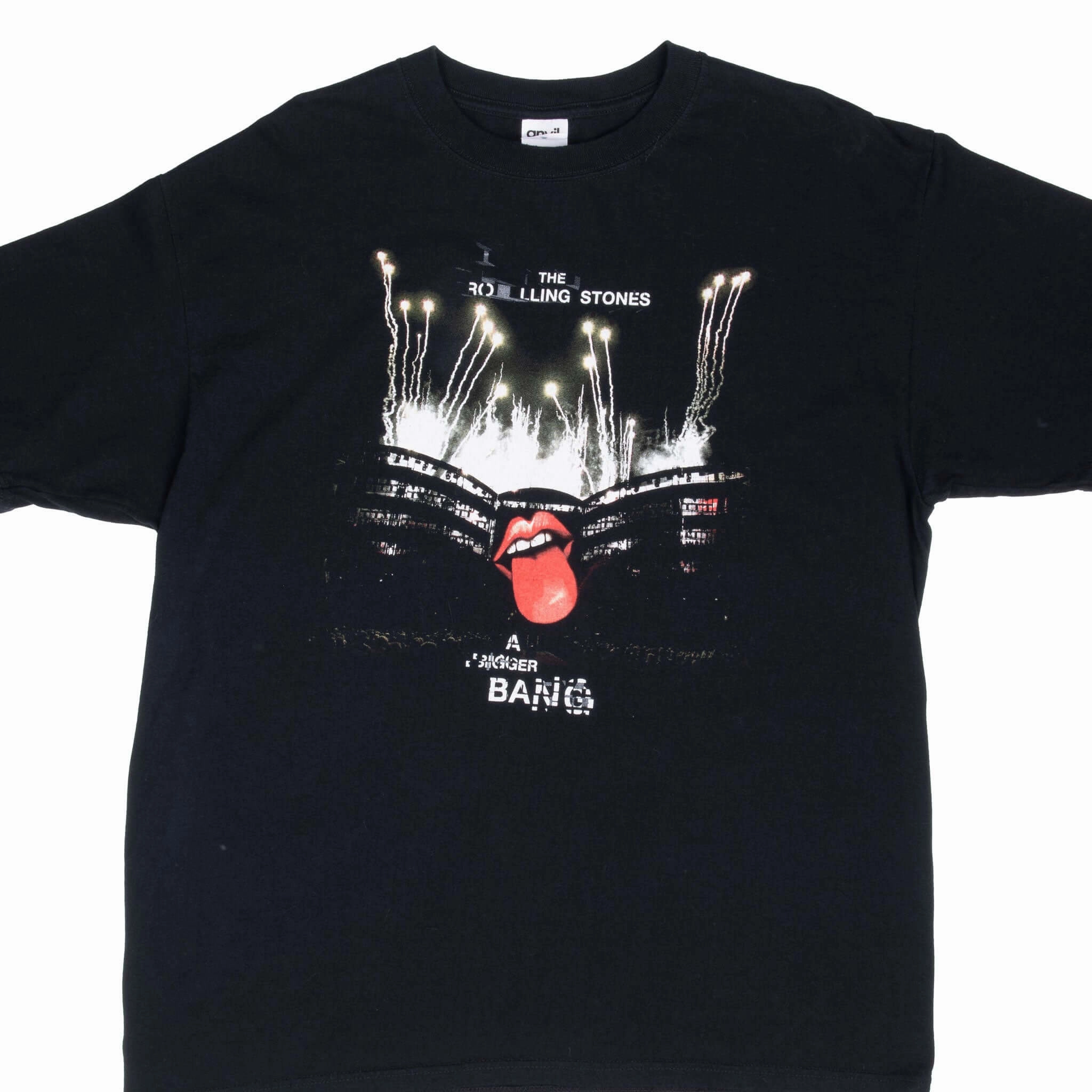 Ribbed Collar Trim Chic Vibes VINTAGE THE ROLLING STONES A BIGGER BANG 2006 TEE SHIRT XL