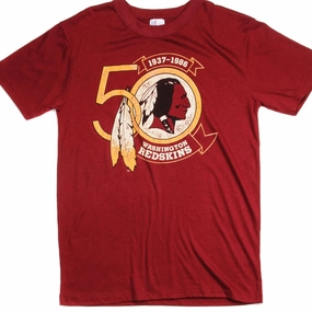 Stretchy Fit Casual Fashion VINTAGE NFL 50TH ANNIVERSARY WASHINGTON REDSKINS TEE SHIRT 1986 MEDIUM MADE USA