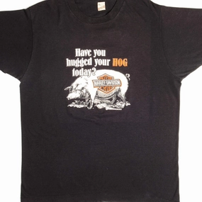 VINTAGE HARLEY DAVIDSON TEE SHIRT 1982 SIZE LARGE MADE IN USA Formal Style Vintage Wash Effect