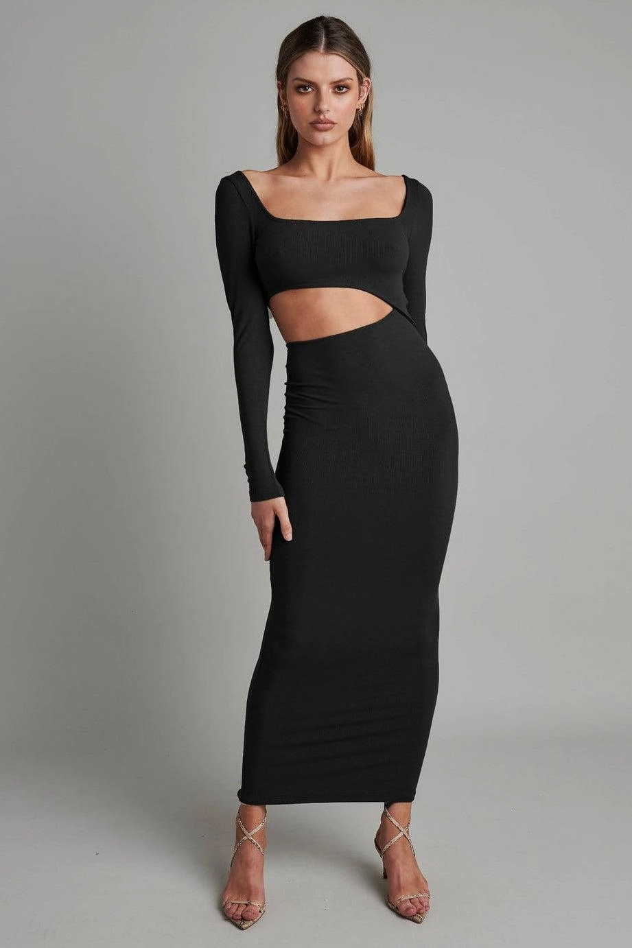 Angel Maxi Dress - Black Comfortable Shape