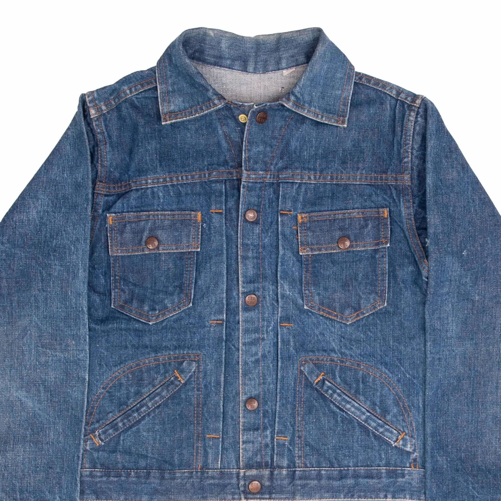 VINTAGE DEE CEE PLEATED DENIM JACKET 1960S SIZE SMALL Odor Resistant Antiperspirant