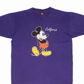 VINTAGE DISNEY MICKEY MOUSE CALIFORNIA 1990S TEE SHIRT SIZE XL MADE IN USA Versatile Design Simple Fashion