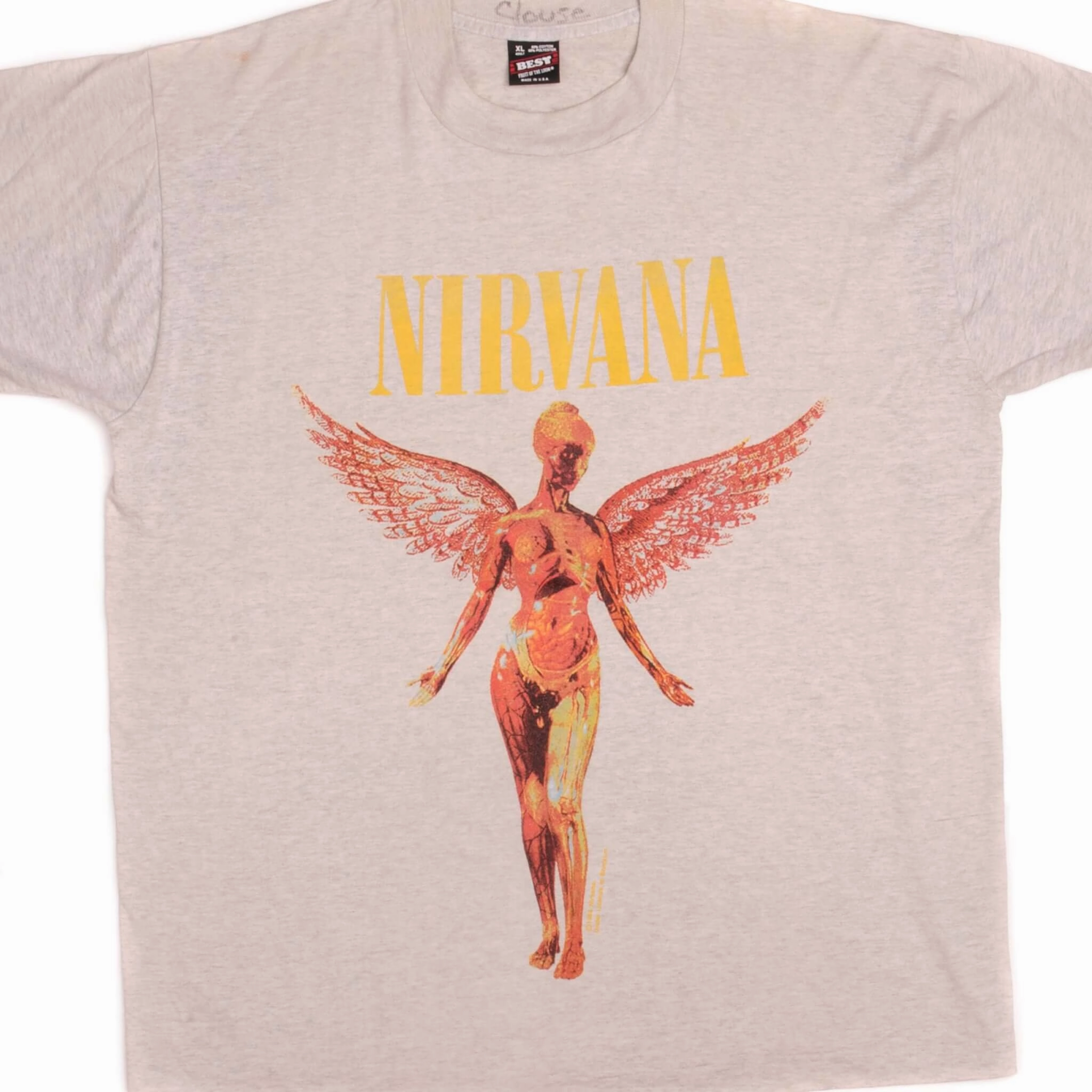 VINTAGE NIRVANA IN UTERO TEE SHIRT 1994 SIZE XL MADE IN USA SkinFriendlyFibers