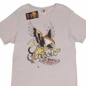 Collared Stylish Design VINTAGE ED HARDY RHINESTONES TEE SHIRT 2000S SIZE MEDIUM DEADSTOCK