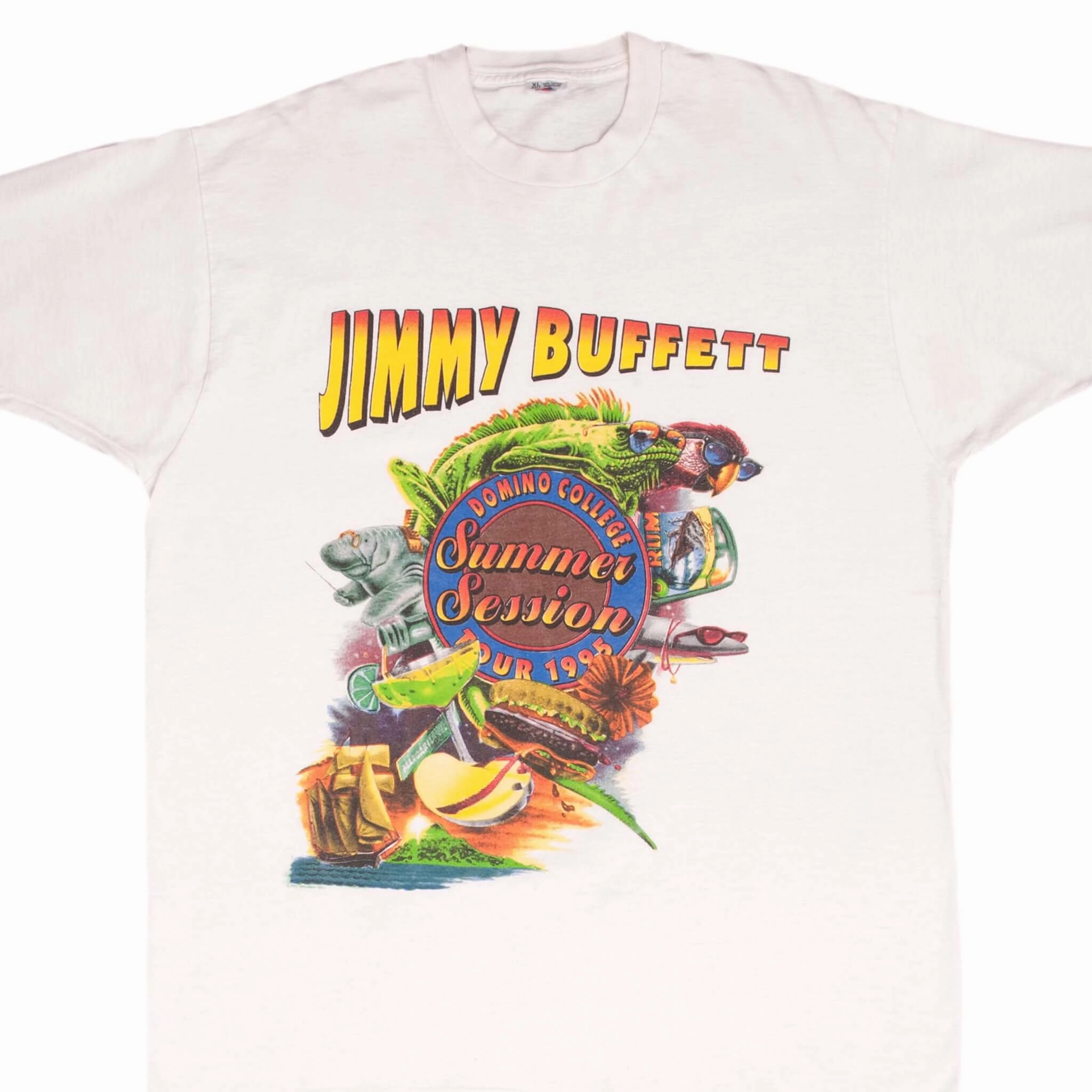 Abstract mystery Skinny Fit VINTAGE JIMMY BUFFETT SUMMER SESSION 1996 TEE SHIRT SIZE XL MADE IN USA