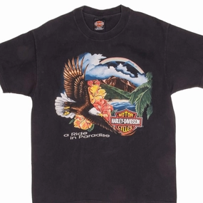 Wrinkle Resistant Texture VINTAGE HARLEY DAVIDSON HAWAII 1990S TEE SHIRT SIZE LARGE MADE IN USA