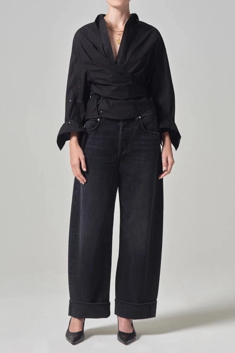 Urban Explorer Picnic Style Comfortable Tailoring Ayla Baggy Cuffed Crop