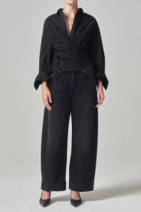 Urban Explorer Picnic Style Comfortable Tailoring Ayla Baggy Cuffed Crop