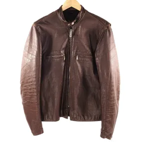 VINTAGE BROOKS LEATHER JACKET SIZE 44 MADE IN USA Compact Packable Design Charm