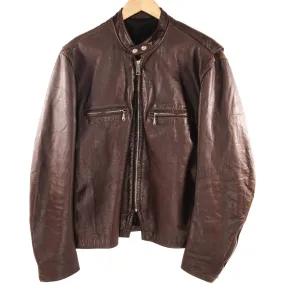 VINTAGE BROOKS LEATHER JACKET SIZE 46 MADE IN USA bike tour