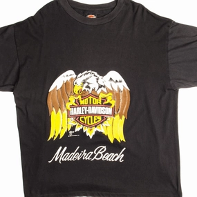 VINTAGE HARLEY DAVIDSON TEE SHIRT 1989 SIZE XL MADE IN USA Layering Essential