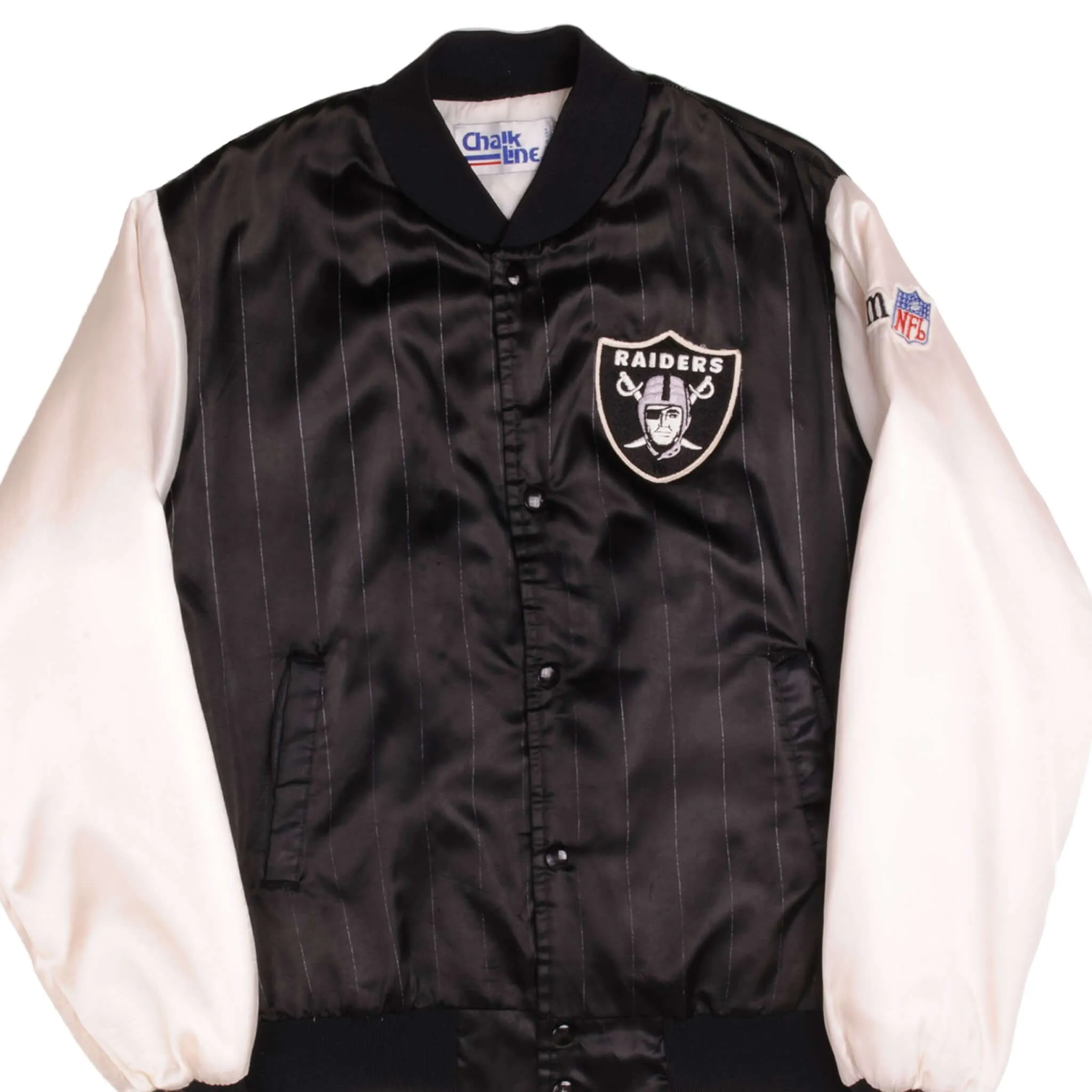 VINTAGE NFL RAIDERS JACKET 1990S SIZE MEDIUM MADE IN USA CHALKLINE Hike Ready