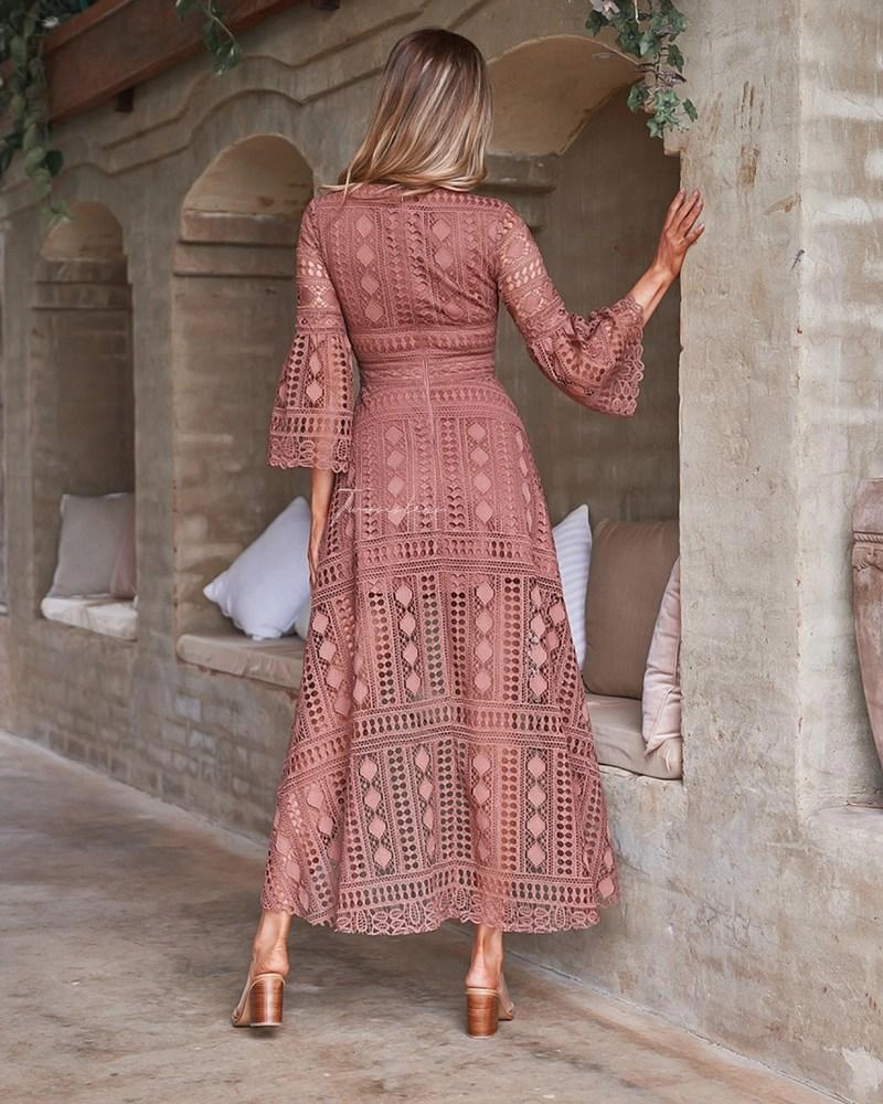 Boho High Low Dress - Mauve (Final Sale) Polished Layer Shared Glow