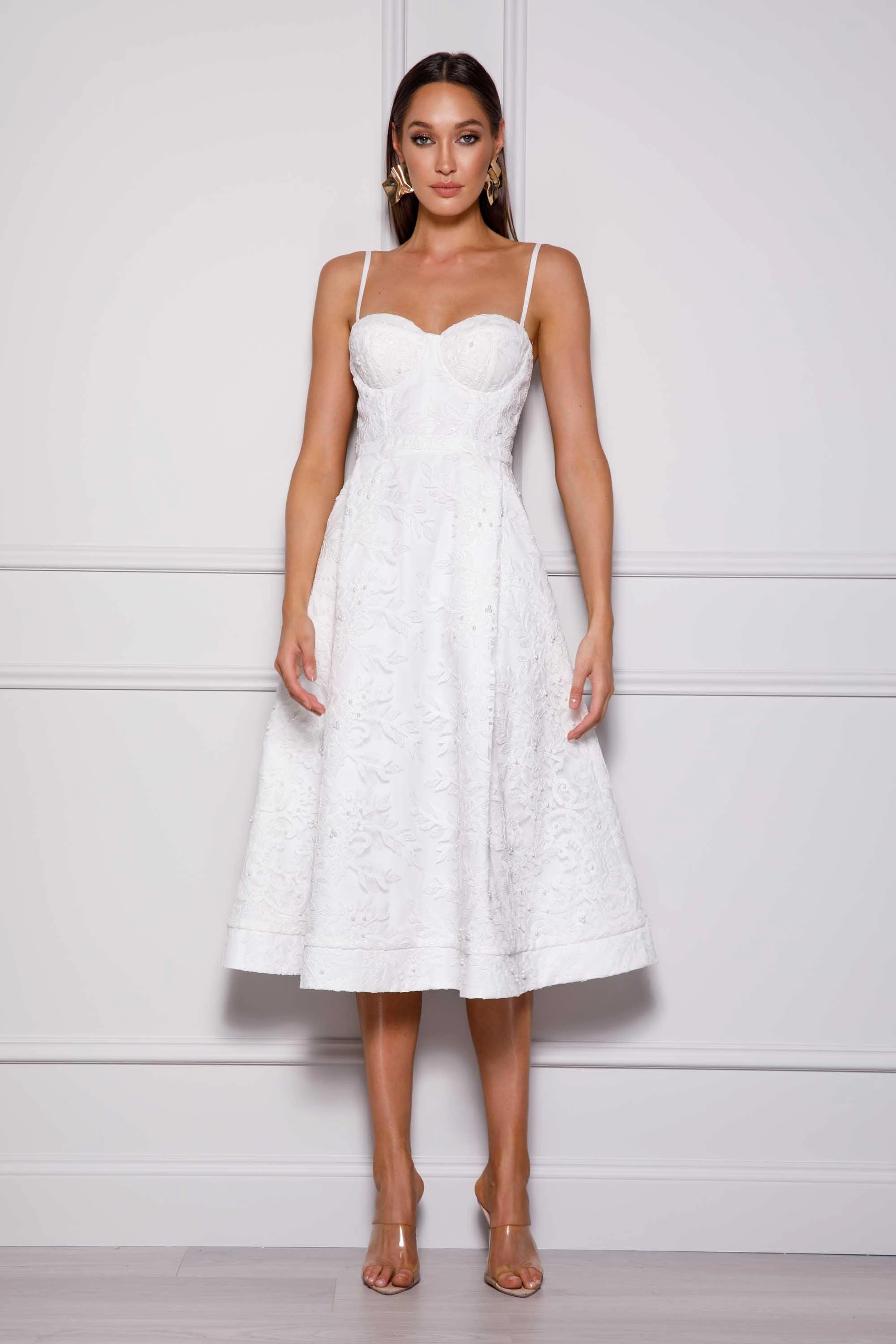 Social Ease Smooth Flow Melanie Dress - White