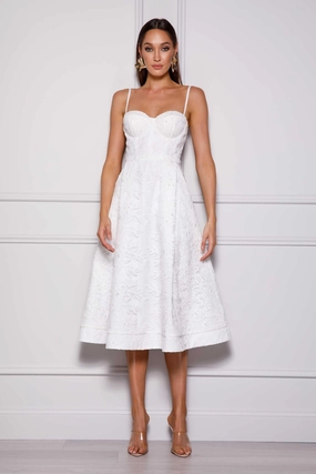 Social Ease Smooth Flow Melanie Dress - White