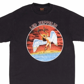 Soft Touch Fabric right size BOOTLEG LED ZEPPELIN SWAN SONG TEE SHIRT SIZE LARGE MADE IN USA