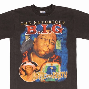 BOOTLEG RAP TEE SHIRT THE NOTORIOUS BIG NO MONEY NO PROBLEMS LARGE SINGLE STITCH EcoFriendlyDyes Cool and Relaxed