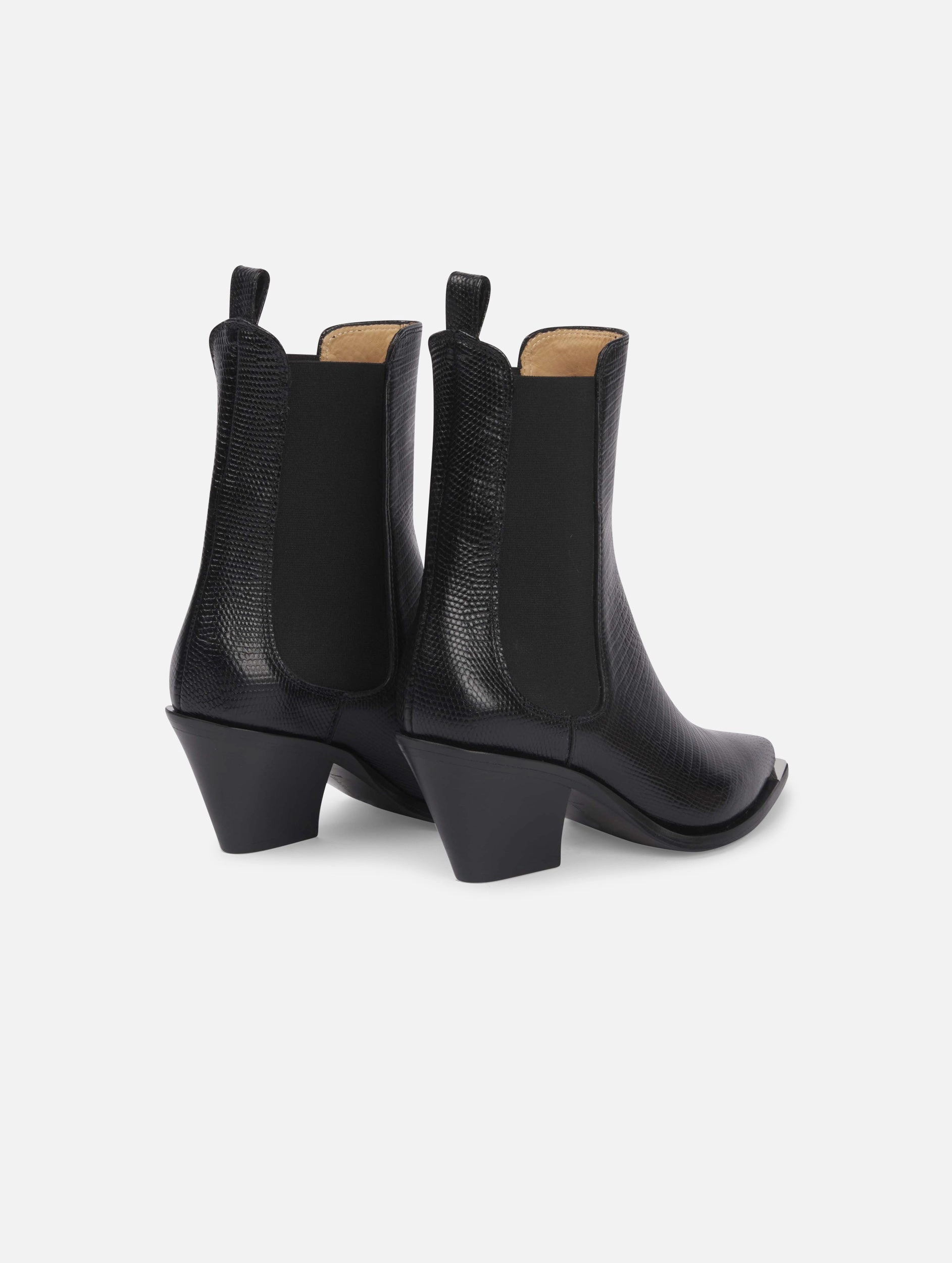 boots ??lastiqu??es en l??zard noir Dry Guard Outdoor Performance