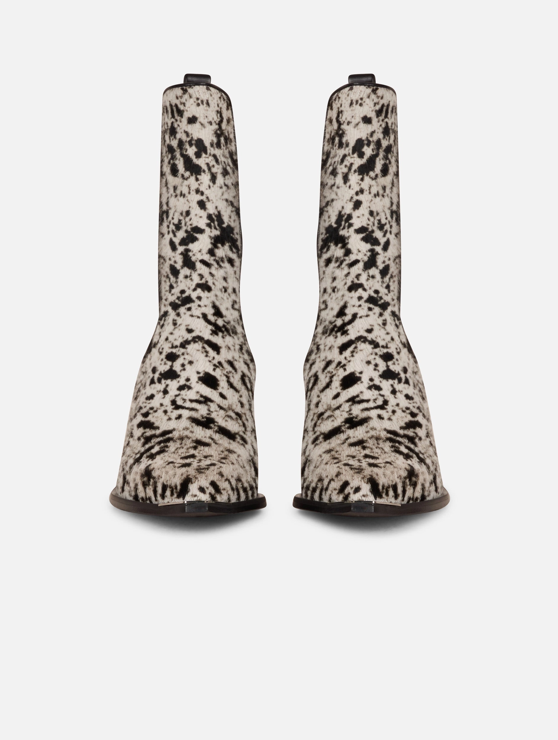 Abrasion Resistant Material Boots ??lastiqu??s en cuir fa?on poulain imprim??