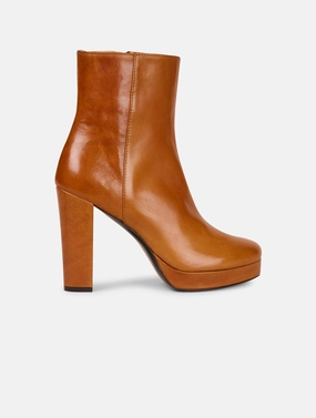Boots ?? plateau en cuir caramel Utility Design