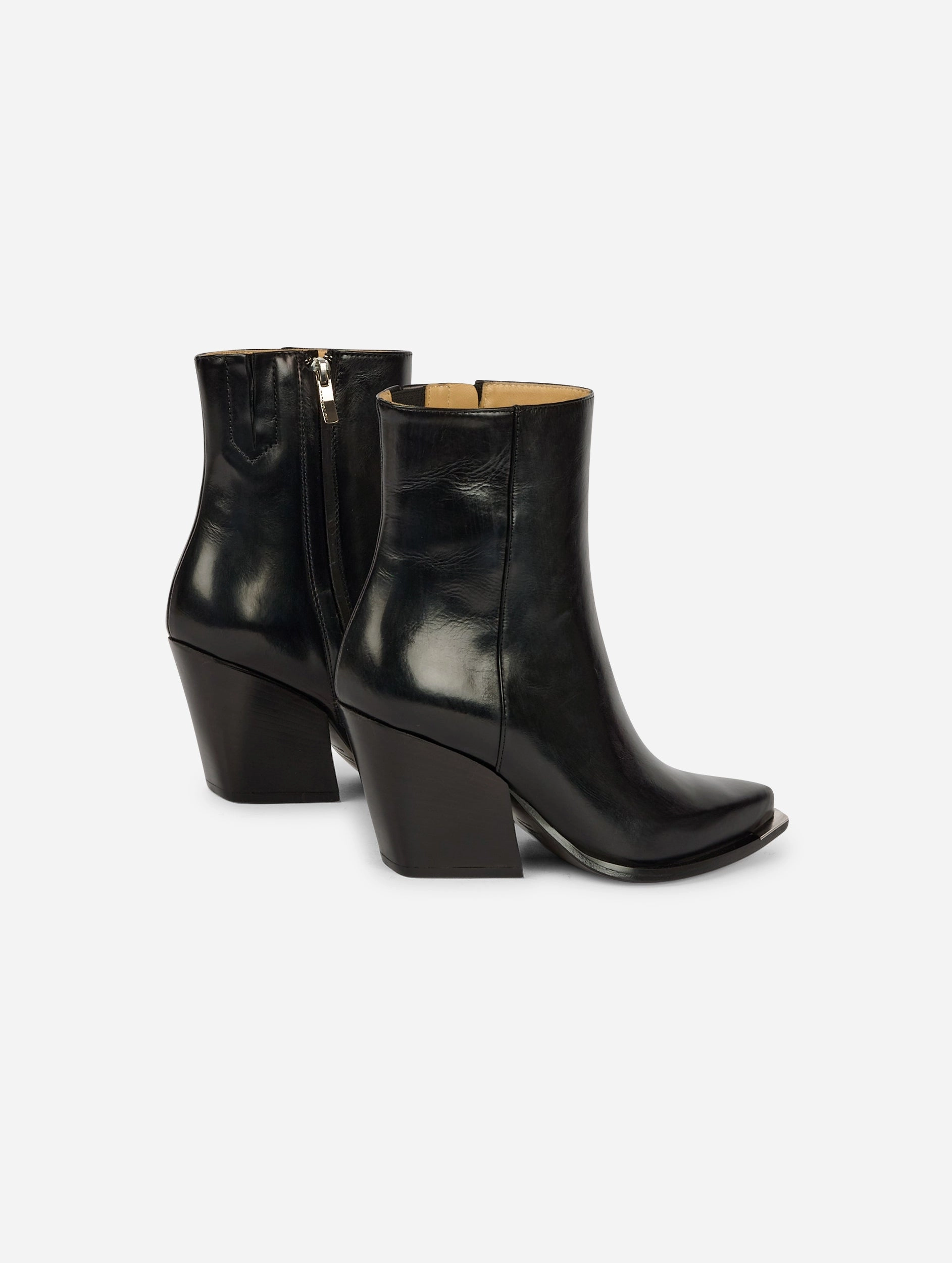 Boots en cuir noir Temperature Regulating