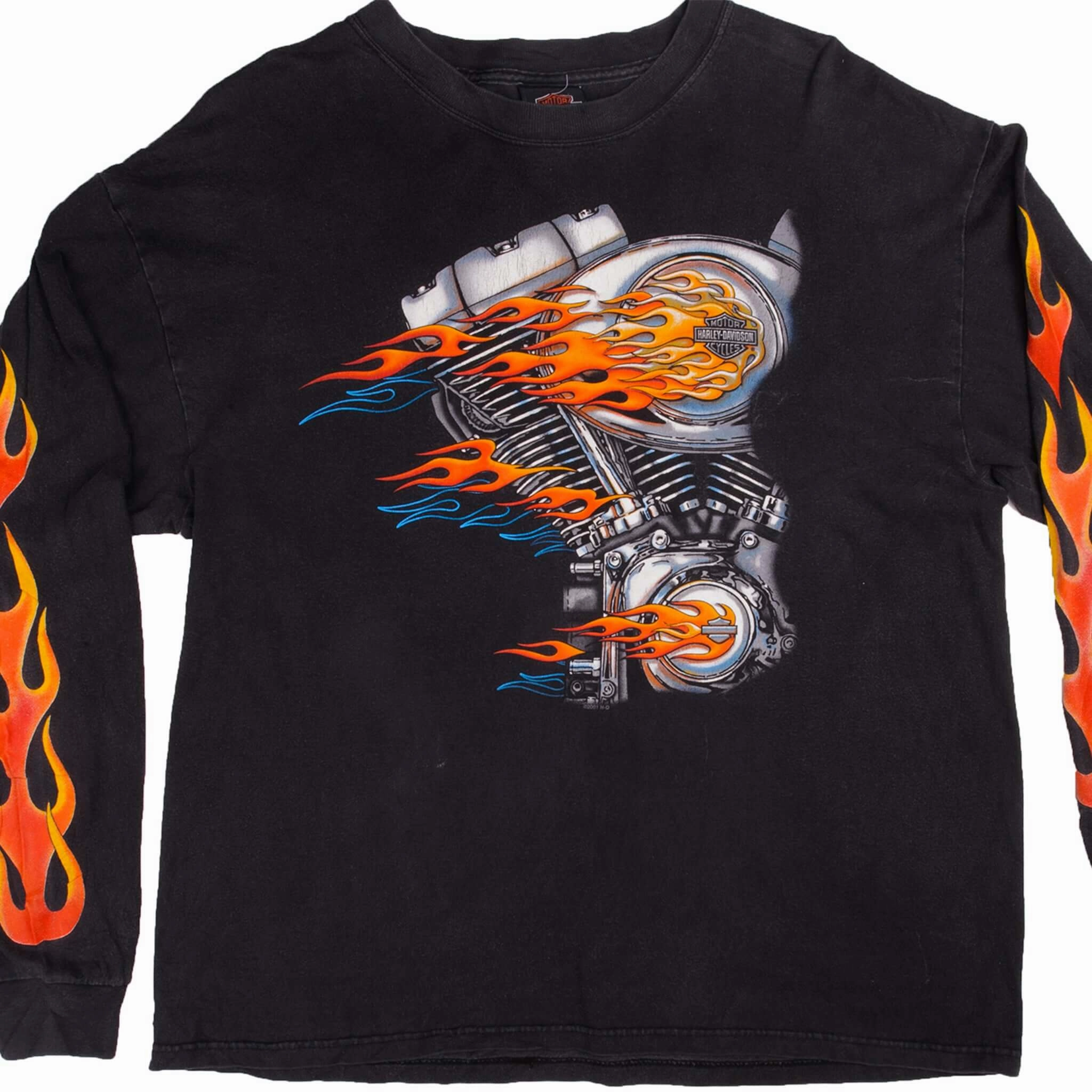 Quick-Drying Shirt Airflow Mesh Panels VINTAGE HARLEY DAVIDSON SAN DIEGO SAN DIEGO LONG SLEEVES TEE SHIRT 2001 SIZE LARGE MADE IN USA