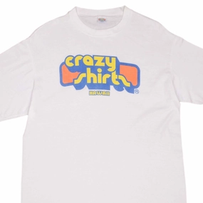 VINTAGE CRAZY SHIRT HAWAII TEE SHIRT 1990S SIZE LARGE MADE IN USA FadeResistantPrint Foam Print Detail