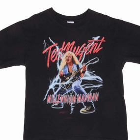 Heathered Texture Timeless Fit VINTAGE TED NUGENT MILLENIUM MADMAN TEE SHIRT 1990S SIZE LARGE