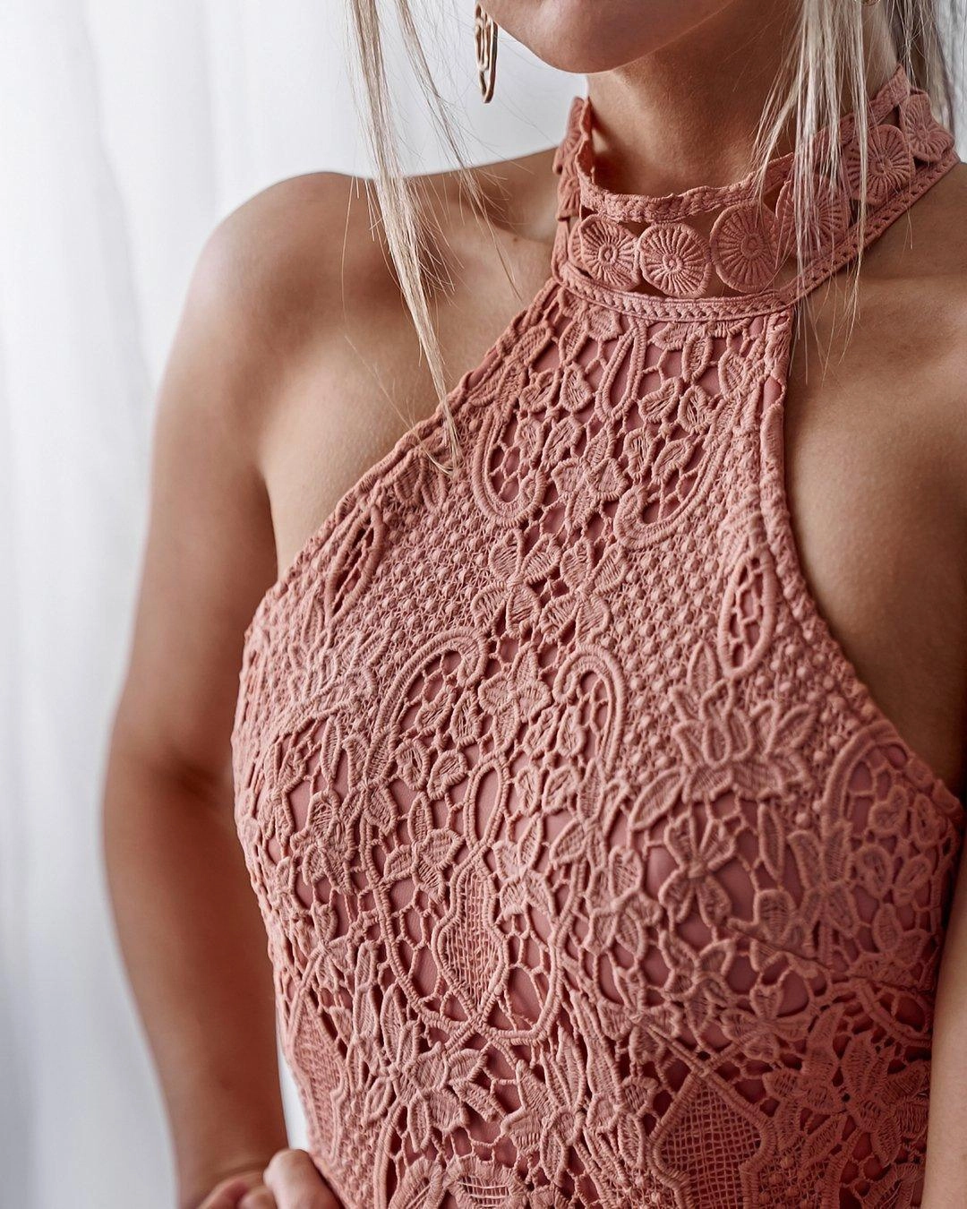 Baby-Shower Built-In-Slip Sonia Dress - Blush