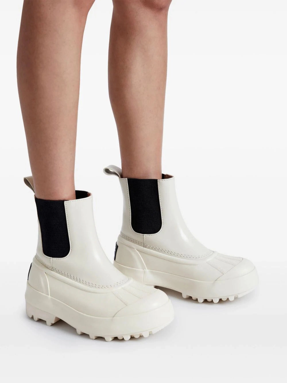 Comfortable Boots Canvas Upper SOREL x Proenza Schouler Caribou Chelsea Boots in Chalk/Black