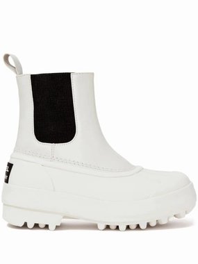 SOREL x Proenza Schouler Caribou Chelsea Boots in Chalk/Black Ultimate Grip Tread