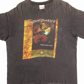 VINTAGE COWBOY JUNKIES TEE SHIRT 1990s SIZE XL MADE IN USA NonRestrictiveCut Unisex Fit