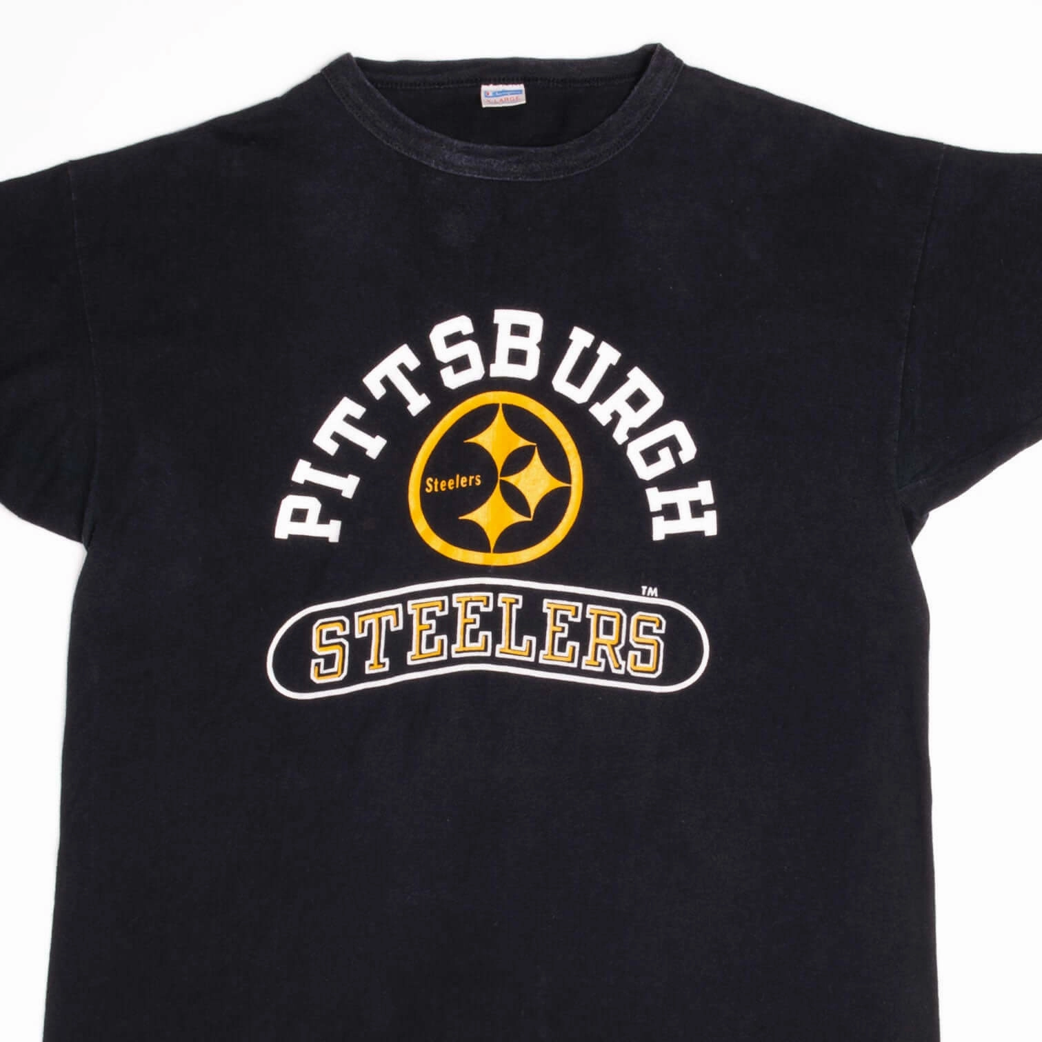 Cozy Design Fit VINTAGE NFL PITTSBURGH STEELERS CHAMPION TEE SHIRT 1980S LARGE MADE IN USA