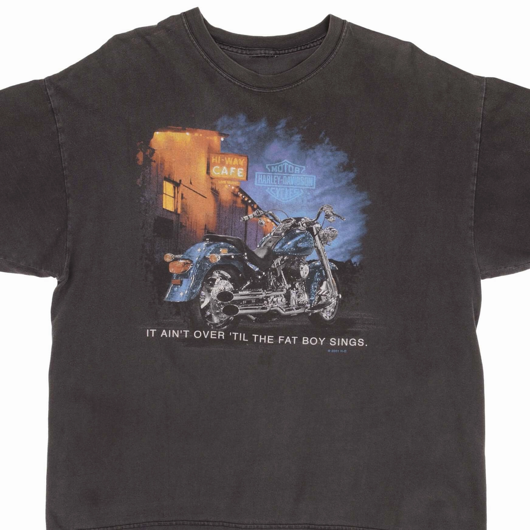 VINTAGE HARLEY DAVIDSON HI-WAY CAFE TEE SHIRT 2001 SIZE XL Sporty essentials Quick Dry Wear Fit