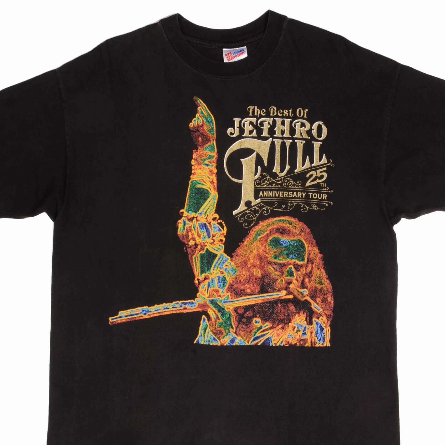 VINTAGE JETHRO TULL 25TH ANNIVERSARY 1993 TOUR TEE SHIRT XL MADE USA Sporty Active Wear