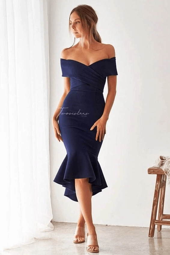Romance Glow Brienne Dress - Navy