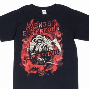 VINTAGE AVENGED SEVENFOLD THE PRICE OF EVIL TOUR 2011 TEE SHIRT MEDIUM Skin Friendly Lining Cold Wash Optimized