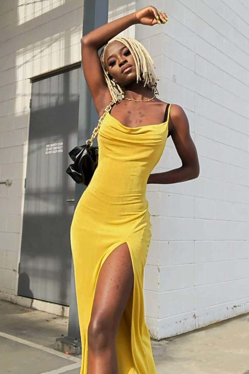 Maternity-Fit Carter Slip Dress - Butterscotch