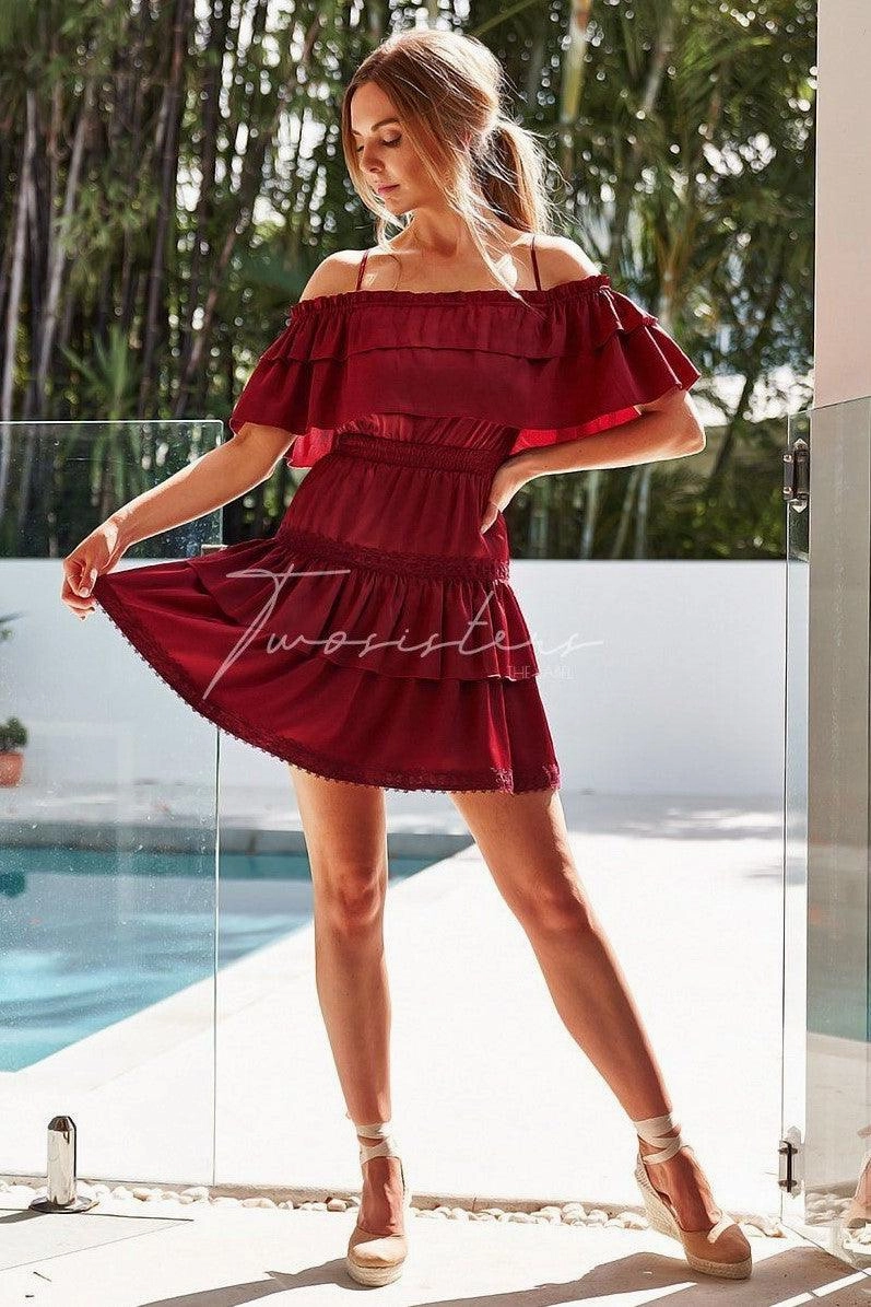 Texture Play Perfect Cut Cassie Dress - Red