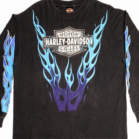 VINTAGE HARLEY DAVIDSON LONG SLEEVES TEE SHIRT 1993 SIZE XL MADE IN USA Lightweight Layer